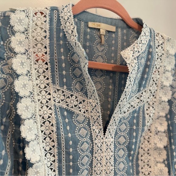 Maje Laviata Top with Contrasting Trims - Sz 1 - Picture 3 of 6